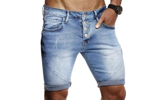 2026 Denim Short Jean Plain Men's Shorts Man Jeans Gym Shorts Slim Fit Men Casual Wear Denim Jeans Shorts