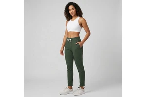 Women Casual Trousers Regular Fit Lightweight Mid Waist Cotton High Quality Customized Color OEM Service Streetwear Eco-Friendly