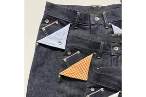 Custom Men Raw Selvedge Distressed Mid-rise Breathable Solid Knitted Denim 14oz 16oz 18oz 21oz Heavyweight Straight 100% Cotton