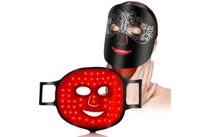 60 LEDs Four-Wavelength Red Light Therapy Mask 660nm 850nm 415nm 590nm 10W Flexible Neoprene Factory Wholesale