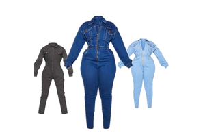 Manufacture Customize Wholesale Denim Overalls High Quality Womens Utility Denim Boilersuit Jumpsuits Women