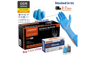 5mil Disposable Nitrile Gloves with 4g Heavy Duty Protection Customize Package Guantes De Nitrilo for Laboratory and Cleaning