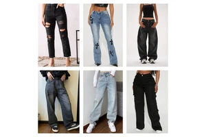 New Fashion High Quality Wholesale Straight Business Casual Stretch Plus Size Women Jeans Stock