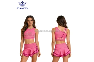 Custom Made Practice Wear Sports Apparel Sublimation Cheerleading Shorts Skirts And Bra