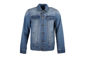 Denim Jacket Middle Blue for Men Stylish Custom Colors High Quality Breathable Comfortable Easy Wash Hot Selling Outerwear