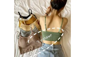 Women's Seamless Underwear Wrapped Around the Chest Beauty Back Strap Base With a Girl's Sports Vest Bra