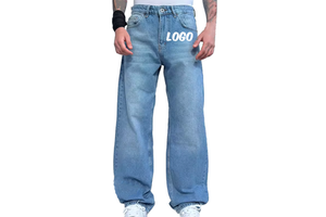 2026 Custom ODM/OEM Men's Straight Jeans Casual Trousers Large Size Men's Denim Stretch Pants Jeans For Men
