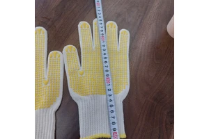 High Quality Durable Flexible Cotton Polyester PVC Dotted Safety Gloves All Sizes 10 Gauges 12 Pairs Polybag General Purpose