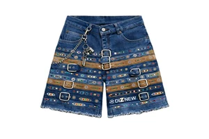 DiZNEW Men Denim Jorts Designer Shorts Custom logo Summer 2026 Vintage Fashion Youth Men 2026 Blue Jean Shorts