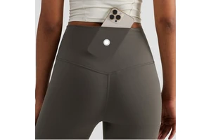 Solid Color High Quality Soft High Waist Back Pockets Athletic Ankle-Length Pants for Women Gym Yoga Leggings