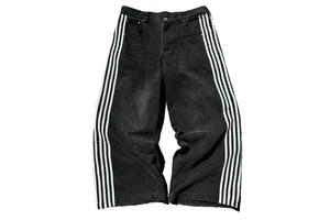 Men's Casual Stylish Custom Denim Trousers Oversized Multi-Pocket Baggy Jeans Comfortable Durable Floor Length with Wide Leg