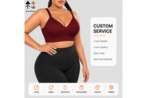Women Plus Size Sports Bra Y Back Design Adjustable Straps Naked Feel Supportive Fitness Bra for Yoga Gym Running Workout
