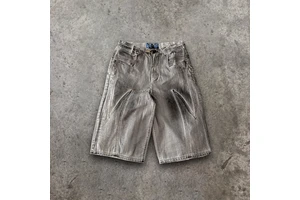 Men'S Jean Luxury Plaid Custom Knee Length Streetwear Designer Cargo Manufacturer Oversized Sweat Jorts Baggy Y2K Denim Shorts