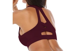 Top Quality Running Vest Workout Crop Tops High Impact Yoga Bra Full Cover High Neck Fitness Sports Bra for Women
