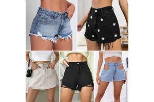 Brand New Korean Version Denim Shorts Women's Short Jeans Summer Wide Leg Pants A-line Shorts Randomly Shipped