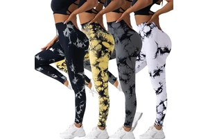 New Tie Dye Leggings Seamless Butt Scrunch Leggings Booty Tie Dye Soft Tights Women Push up Yoga Pants Leggings for Women