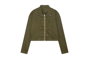 SHENZHU 2026 Retro Style Stand Collar Women's Summer New Fashion Double-Breasted Denim Jacket Short Coat 27077942 90598