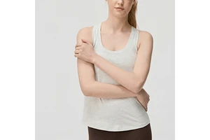 Women's Quick Dry Breathable Racerback Yoga Tank Top Long Loose Fit Athletic Training Top
