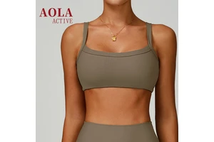 U Back Workout Fitness Plus Size High Support Backless Quick Dry Activewear Two Color Breathable Gym Sports Bra for Women