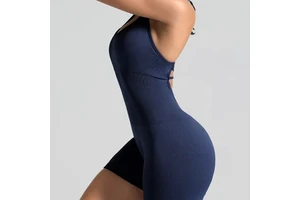 Fitness Sports Suit With Scrunch Jumpsuits Quick-Drying Breathable Overalls Pattern Clothes Women's Open Back Yoga Jumpsuit