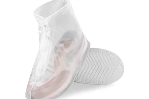 Waterproof Outdoor Thickened Slip-Resistant PVC Shoes Cover Anti-Slip with Zipper Protective Safety Shoe Covers