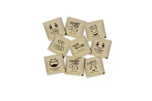 OEM Custom Logo Manufacturer Wholesale Disposable Safety Gloves PE with Thickened Kraft Paper Plastic Film for Food Catering
