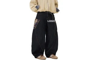 Wholesale High Quality Vintage Men's Straight Wide Leg Plus Size Unisex Loose Fit Hip Hop Streetwear Baggy Jeans