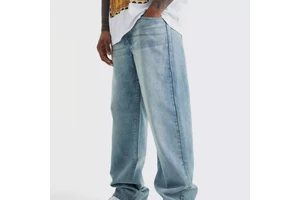 Newest Style OEM ODM Service Oversized Denim Trousers Factory Wholesale Men's Acid Washed Vintage Retro Pants