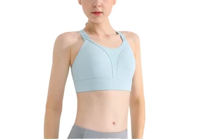 Women High Impact Sports Bra Breathable Moisture Wicking Stretch Fitness Yoga Running Gym Workout Activewear Top