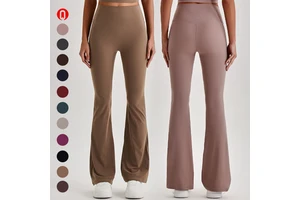 2026 New Arrival High Waist Bell Bottom Yoga Pants Gym Workout Butt Lift Wide Leg Flared Yoga Tummy Control Leggings For Women