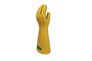 Wholesale Safety Electrical Insulated Anti-Static Rubber Gloves 35kv Durable Flexible 410mm Yellow Smooth Finger Texture