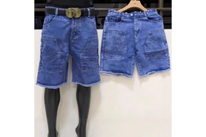 Men's Streetwear Boot Cut Mid Waist Denim Jeans Shorts Summer Wholesale Fashion Pants
