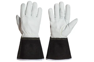 Heavy Duty Goat Skin Leather Tig Welding Gloves Fire Resistant Palm Reinforcements Welder Gloves Industry Safety Working Gloves