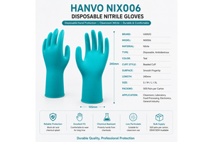 Food Grade Disposable Nitrile Gloves Chemical Resistant Safety Work Gloves