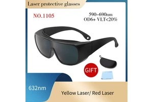 Laser Safety Goggle Custom ANSI Z87.1 590-690nm OD6 Anti-Scratch PC Lens For Red Laser Medical Equipment Welding Safety Glasses