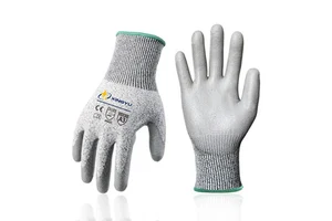 XINGYU Hot Sale Anti-Cut Safety Gloves EN388 Level 5 PU Work Cut Resistant Gloves PU HPPE Cut Resistant Work Gloves