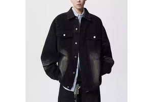 Men's Classic Blue Denim Jacket & Coat Slim Long Sleeve With Multi-pocket Fashionable Casual Spring Style