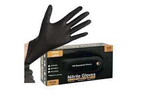 Hot Promotion 4mil Latex Free Disposable Nitrile Gloves Powder-Free T Black Safety Gloves