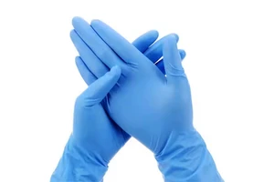 Blue Nitrile Disposable Safety Gloves Powder-Free Small Size-100 Pcs/box Teeth Multipurpose