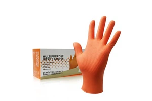 XINGYU 9mil Waterproof Disposable Nitrile Gloves Box Anti-Slip Tattoo Orange Diamond Texture Powder Free Nitrile Gloves