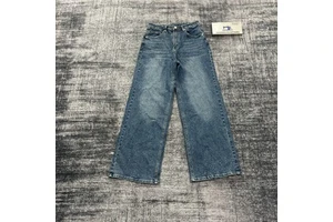 DENIMGUYS Custom Logo Men's Glitter Powder Wax Silver Foil Baggy Jeans Streetwear Monkey Wash Men Whisker Denim Jeans Pants