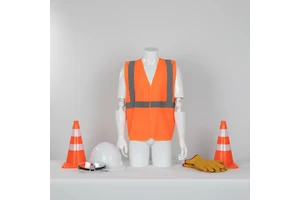 Unisex Breathable High Visibility Safety Vest Customizable with Reflective Tape & Velcro Made of Durable Polyester for Workwear