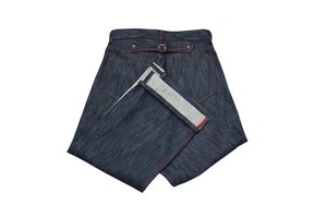 Custom Men's Raw Selvedge Denim Jeans High Quality Unwashed Dark Wash Embroidered Loose Fit Eco-Friendly Vintage Style Low MOQ