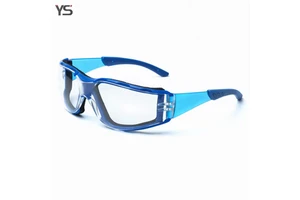 Anti-Scratch Anti-Fog Safety Goggles Foam Padded Seal Dual-Color Frame Impact Resistant Protective Eyewear for Industrial Work