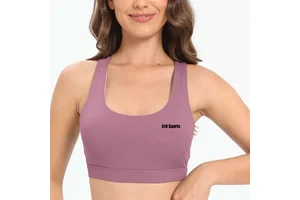 Best Quality Women Gym Bra High Support Breathable Quick Dry Spandex/Nylon Front Logo Customizable Chest Pad Removable 2026 New