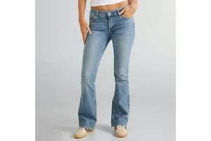 Fashion Women's Bootcut Low Rise Jeans Stretchy Flared Denim Pants Slim Fit Streetwear Trousers OEM Supplier