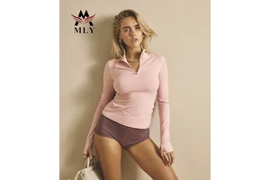 2026 Long Sleeve Half Zip Top Two Pieces Yoga Fitness Set with Thumb Hole Cuffs High Waist Plus Size Yoga Sets for Women