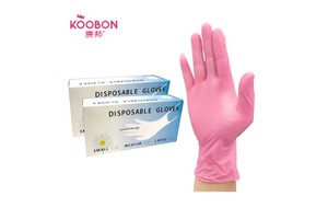 Disposable 100% Nitrile Blue Safety Gloves 9 Inches Black Barber Tattoo Shop Gloves Customizable Pink Nail Latex Free Gloves