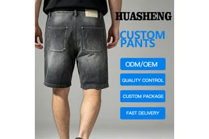 Factory Customized Men's Loose Fit Jeans Shorts Casual Summer Breathable Modern Design Denim Shorts for Men