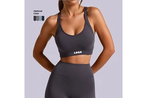 Women's Wholesale Crisscross Back Bra Anti-slip Comfortable Yoga Bra Workout High Support Sports Top